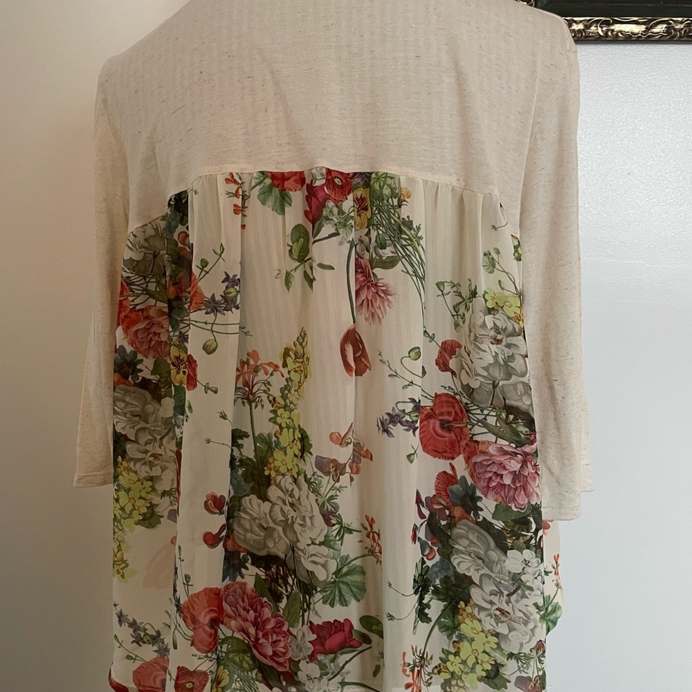 Floral Cream Women's Cardigan medium